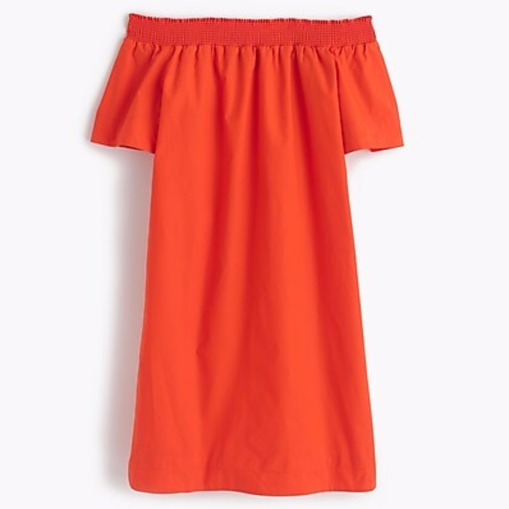 J Crew | Womens Orange Off The Shoulder Dress